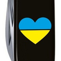 Комплект Ніж Victorinox Climber Ukraine 1.3703.3_T1090u + Чохол із ліхтариком Police